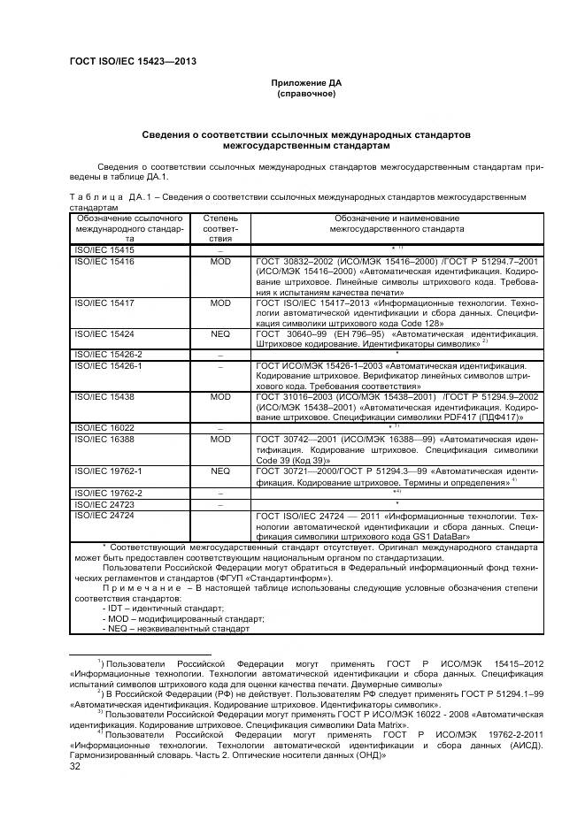 ГОСТ ISO/IEC 15423-2014, страница 39