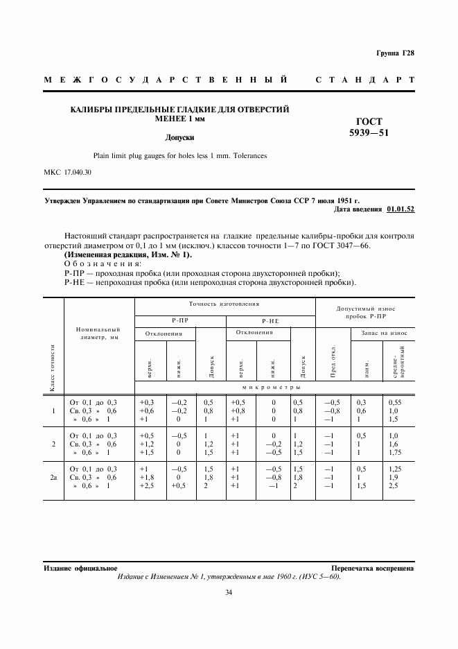 ГОСТ 5939-51, страница 1