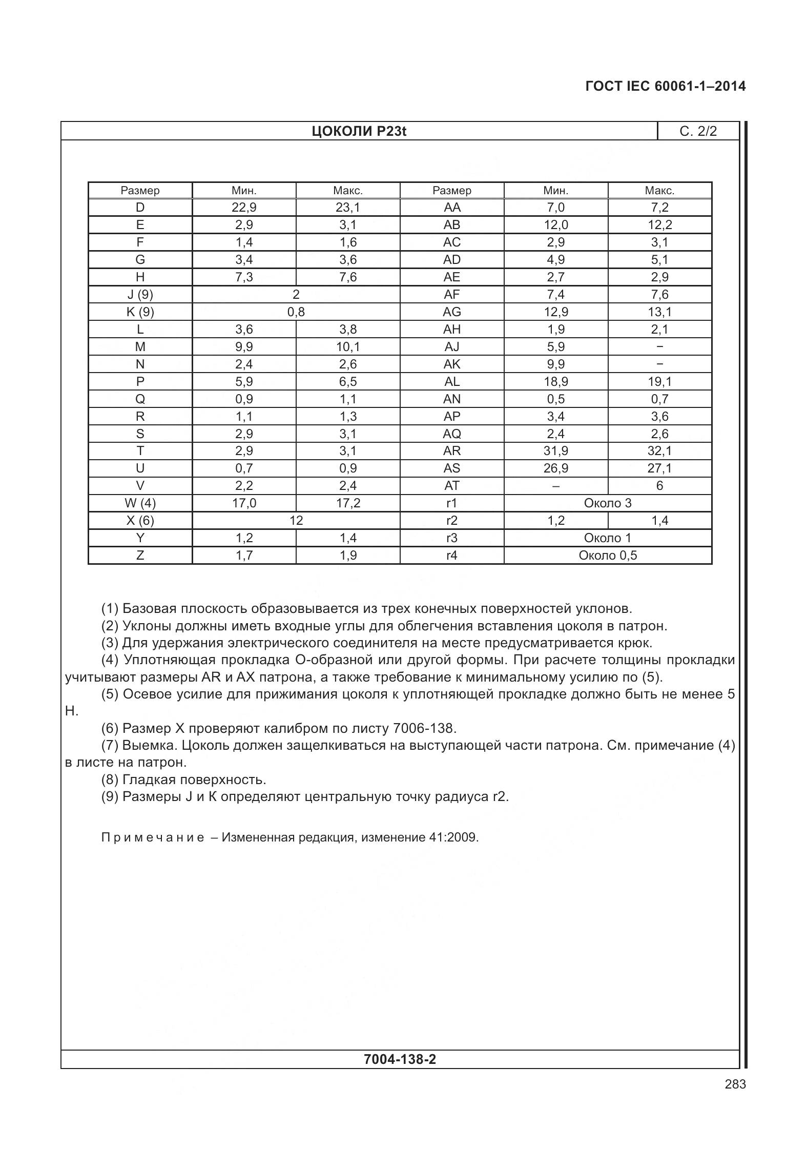 ГОСТ IEC 60061-1-2014, страница 288