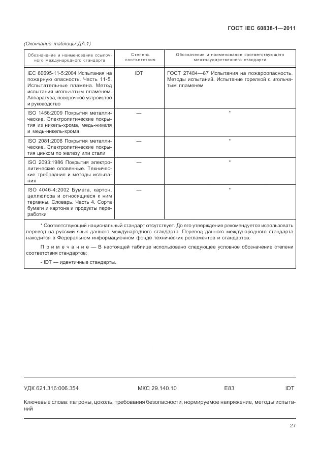 ГОСТ IEC 60838-1-2011, страница 31
